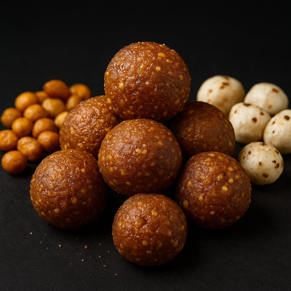 Roasted Chickpeas and Foxnuts Bites
