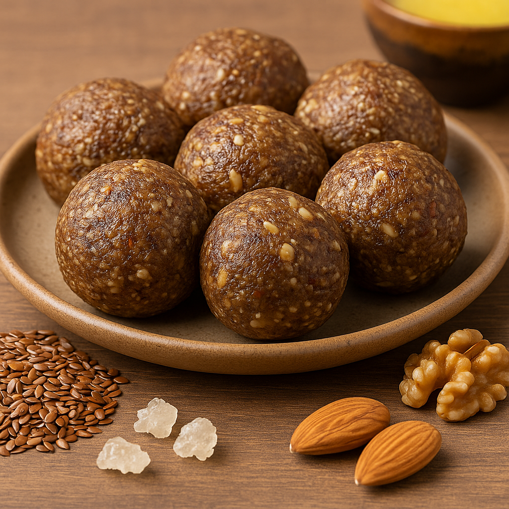 Flexseed Bites (Also ke Ladoo)