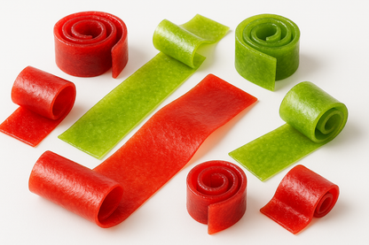 Create an image of Apple fruit roll ups